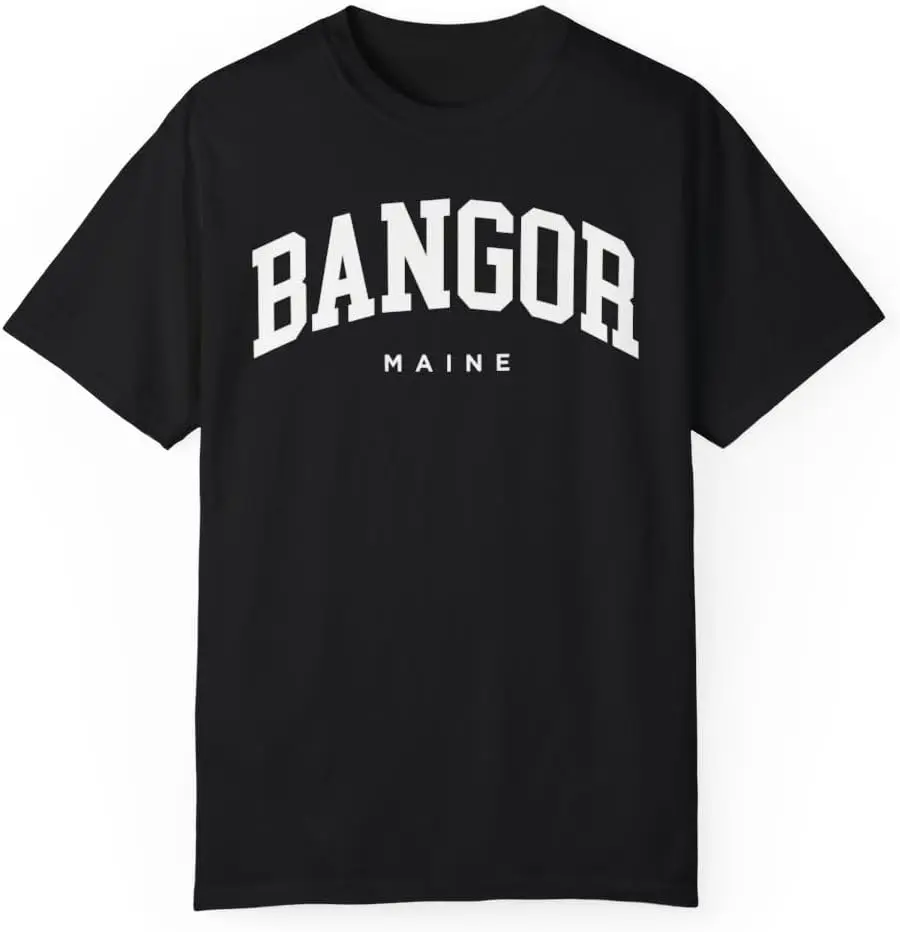 Футболка с коротким рукавом Bangor Maine для взрослых унисекс комфортные цвета