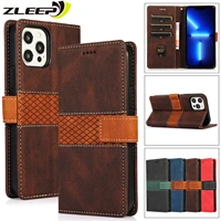 leather flip wallet case for iphone 12 13 mini 11 pro xr xs max x 8 7 6 6s plus se 2020 card slot phone bag shock business cover