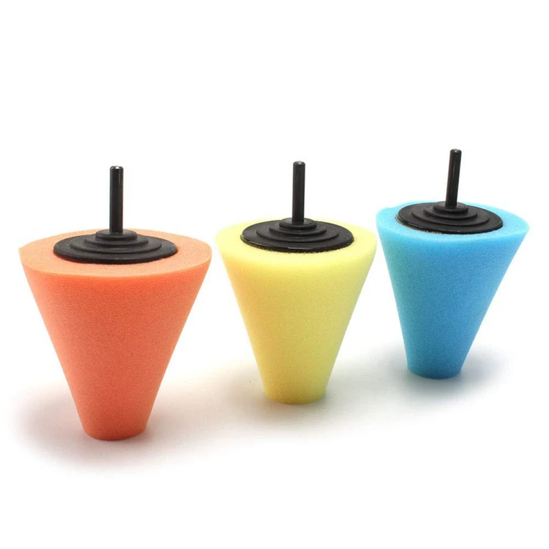 

3Pcs 80mm Conical Sponge Pad Polishing Wheel Polishing Car Beauty Waxing Car Polishing Pad Set Polishing Machine Buffer Waxing T