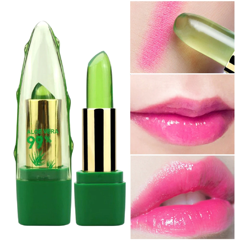 

Organic Aloe Vera Jelly Lipstick Color Change Lipstick Natural Plant Lip Makeup