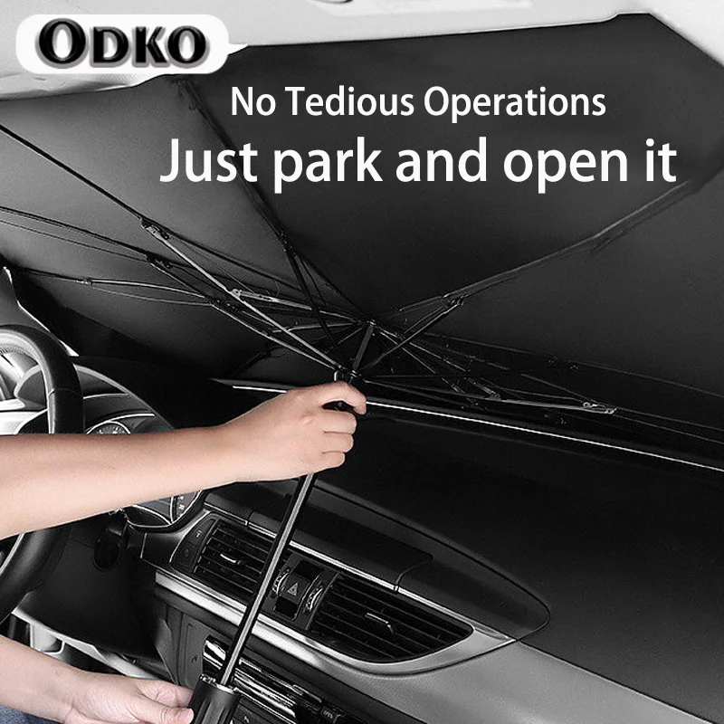 Солнцезащитный зонт для лобового стекла автомобиля простая установка легкий