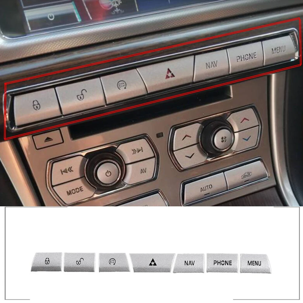 

Для 2012-2015 Jaguar XF Автомобильный Центральный контроль кондиционер мультимедийная кнопка наклейки аксессуары для интерьера