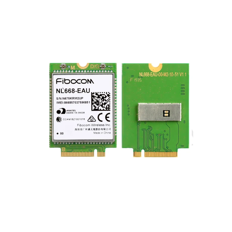 Модуль Fibocom Φ LTE Cat4 M.2 для Европы Австралии диапазона B1 B3 B5 B7 B8 B20 B28 B38 B40 B41 850/900 МГц