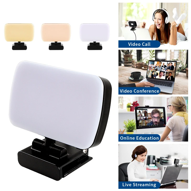 

Портативный светодиодный кубический светильник для видеоконференции, вебкамера для ноутбука с зумом и зажимом для прямой трансляции, ...