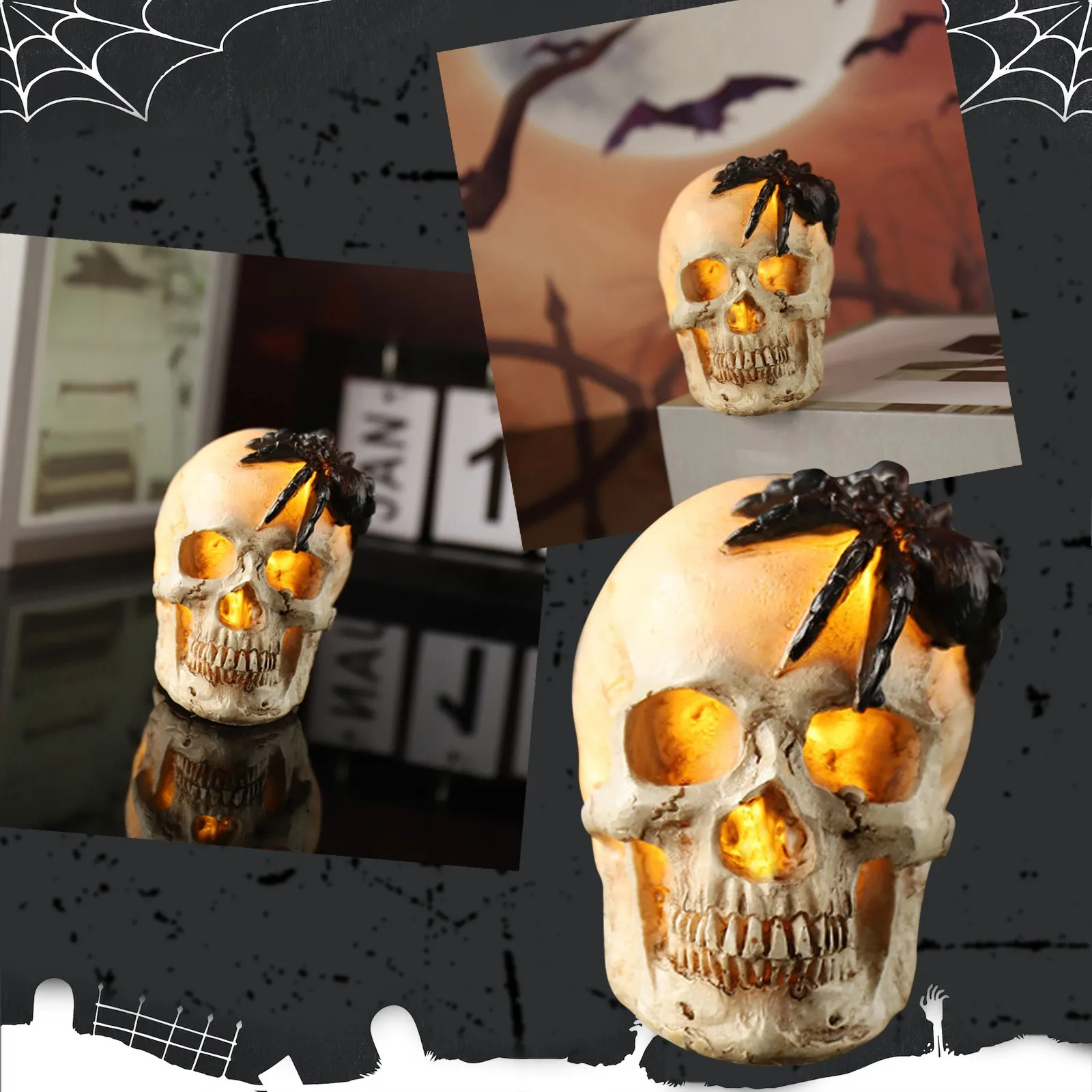 

Скульптура инопланетянина, украшение из смолы на Хэллоуин, украшение для дома, украшения для Хэллоуина