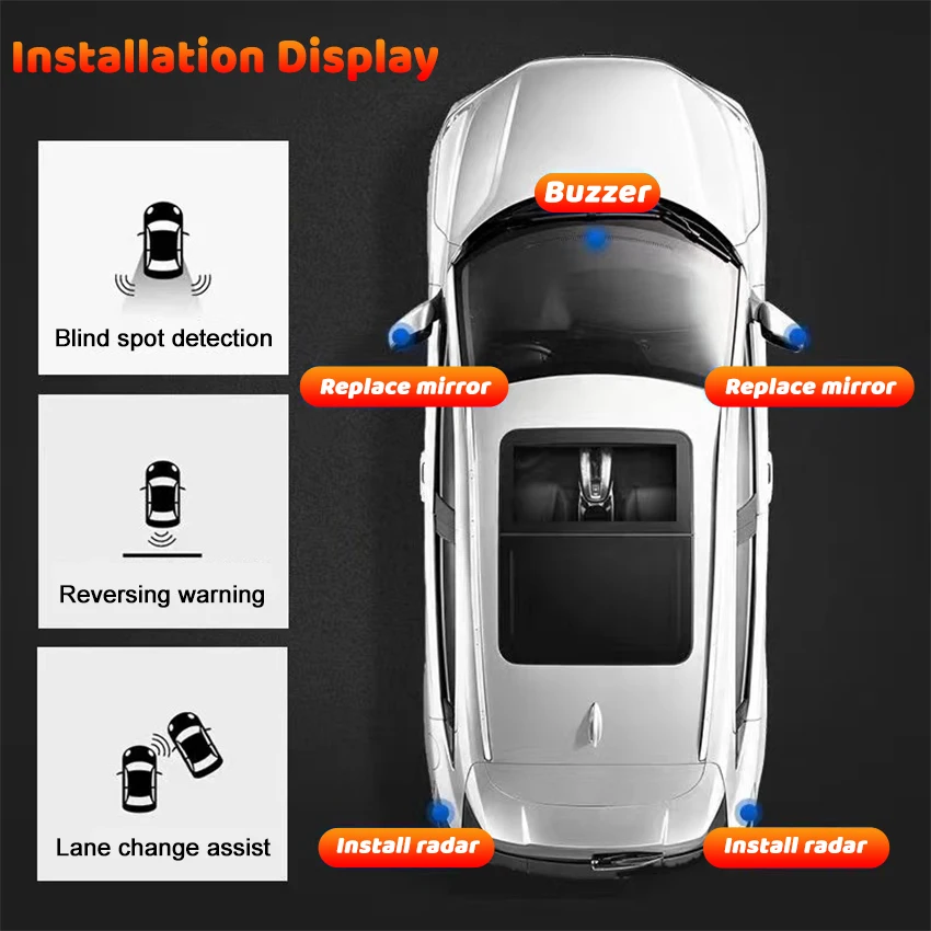 Автомобильная система обнаружения слепых зон BSD BSA BSM датчик парковки помощь при
