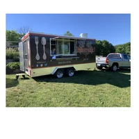 customized mobile fully equipped square food trailer fast food truck street food trucks