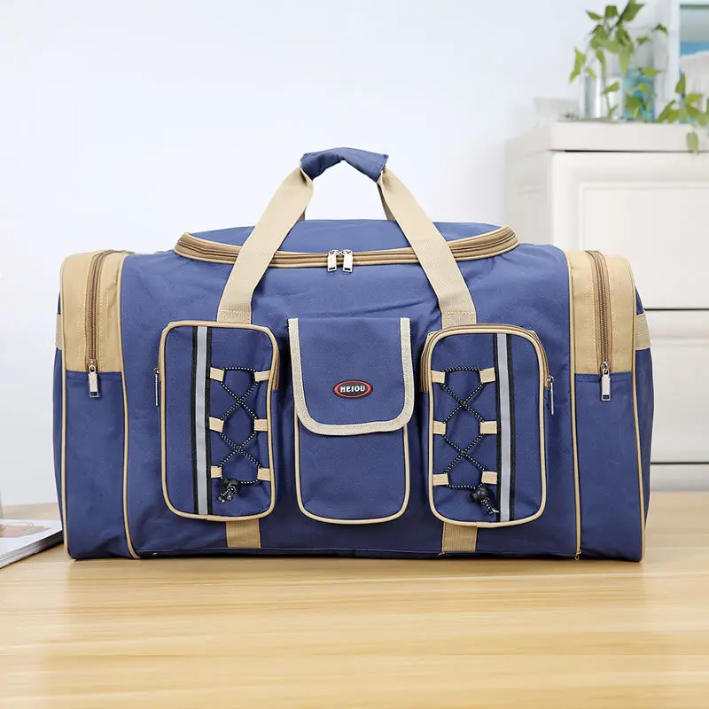 Large Capacity Oxford Cloth Handheld Waterproof Luggage Bag Oversized Checking Bag Moving Bag Folding Storage Bag Sac De Sport