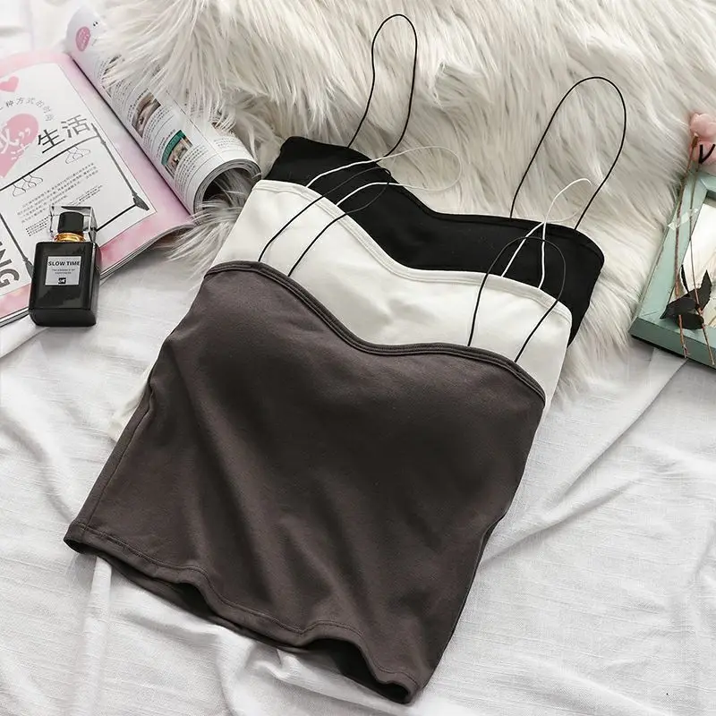 

Oil Painting Girl Beautiful Back Thread Cotton Suspender Vest for Women To Wear Outside and Inside with Bra Underwear for Sexy