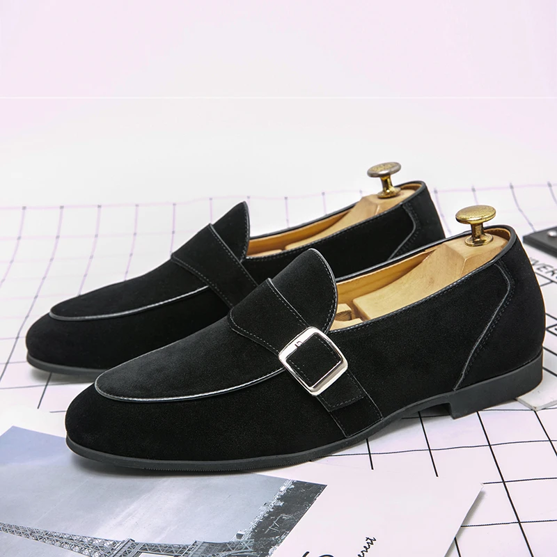 

2022 New Men Loafers Footwear Large Size 45 46 Casual Shoes Adult Suede Leather Walking Shoes Mens Fashion Men Youth Casual Shoe