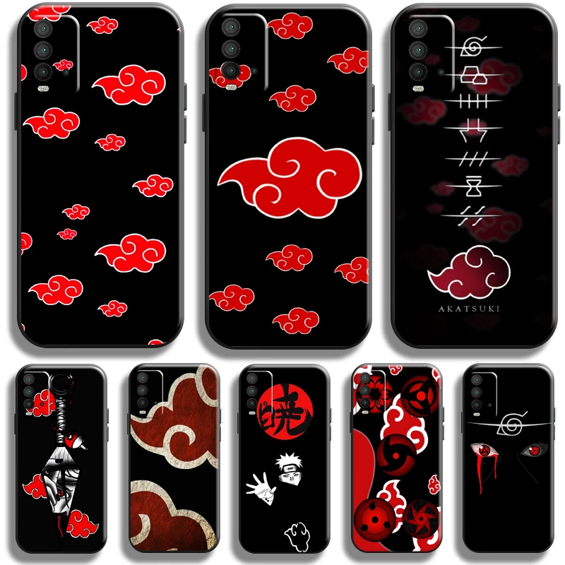 

Naruto Akatsuki Uchiha Itachi Phone Case For Xiaomi Redmi Note 8 8T Pro Case For Redmi 8 8A Funda Carcasa Liquid Silicon Black