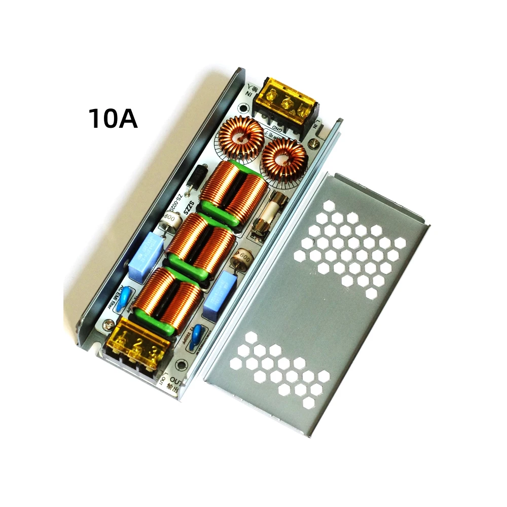 Фильтр EMI переменного тока 110V 220V 6A 10A 4 уровень AC Filter 4Stage Audio Amplifier Power Purifier Current Sound