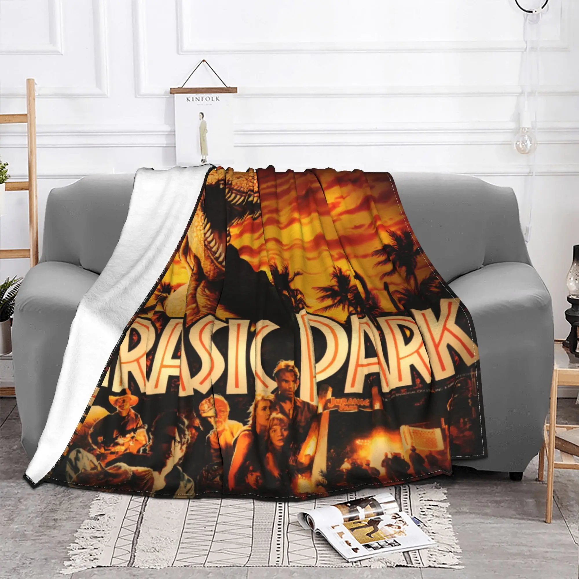 Парк Юрского периода динозавр 3D мультяшное одеяло флисовое осенне-зимнее
