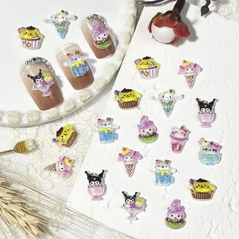 

Kuromi Nail Jewelry Sanrio Kawaii Anime Cinnamoroll Mymelody Creative Accessories Decorative Cartoon Sweet Birthday Gift