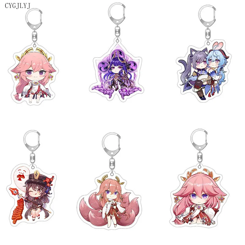 

Новинка 2022 г., акриловый брелок Genshin Impact с фигуркой Kujo Sara Aloy Sangonomiya Kokomi Raiden Shogun, реквизит для косплея