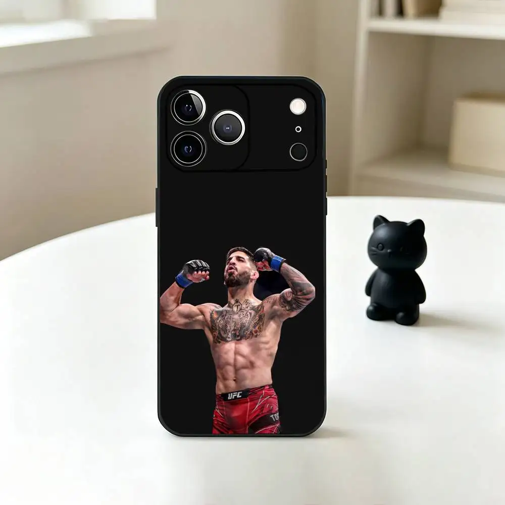 Фото Чехол для телефона b-Boxing I-Ilia Fighting Topuria для iPhone 17, 16, 15, 14, 13, 12, 11 Plus, Pro Max, XS, мягкий силиконовый, черный №2