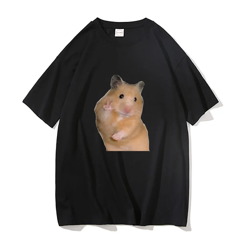 

Peace Hamster Meme T Shirt Unisex New Tees Tops Summer Men Women Novelty Harajuku Tshirt Short Sleeve Fashion Brand T-shirts