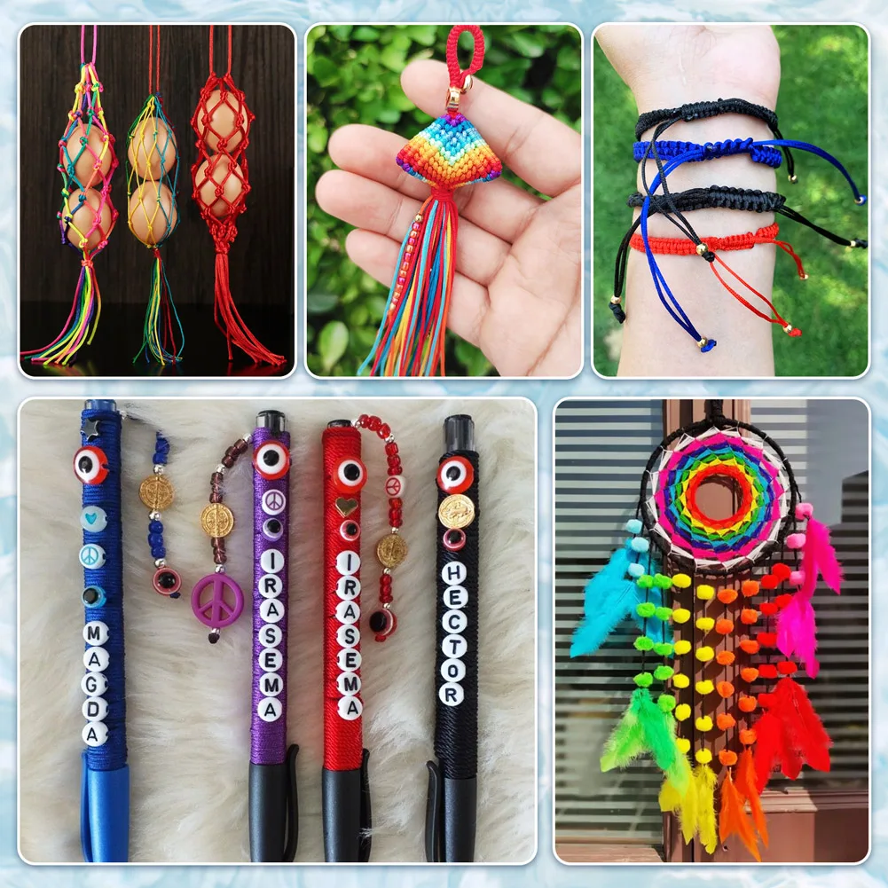 1 компл. сатиновый нейлоновый погремушечный шнур черный красный для