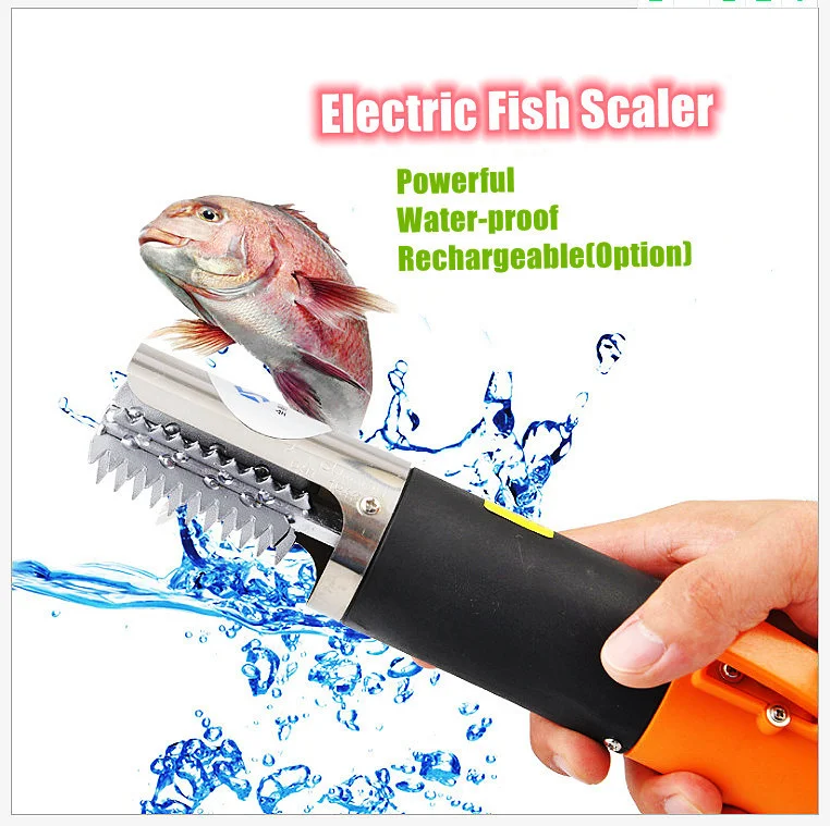 Electric Fish Scaler Fishing Scalers Rechargeable Clean Fish Remover Cleaner Portable Descaler Scraper Seafood Tools EU Plug