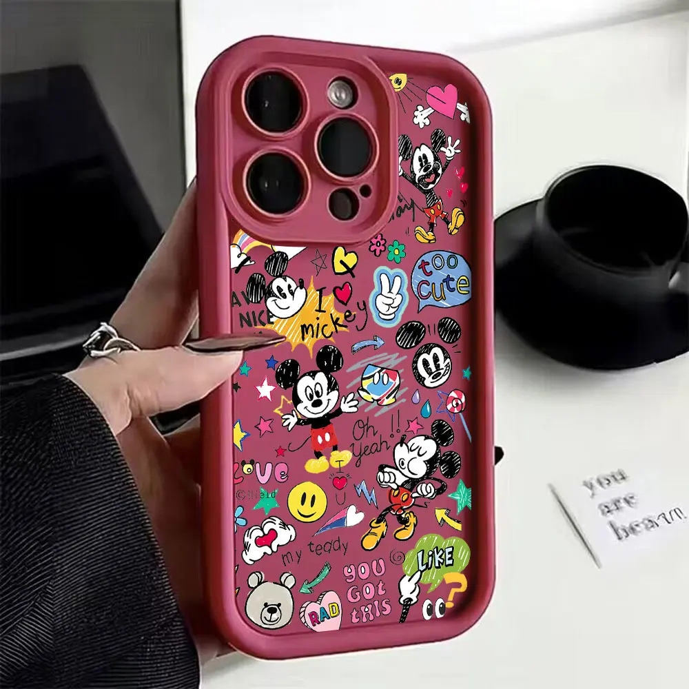 Милый чехол для телефона Disneys Graffiti с Микки Маусом Oppo Realme C65 C63 C67 C55 C53 C35 C33 12 11 GT6 GT3 Narzo