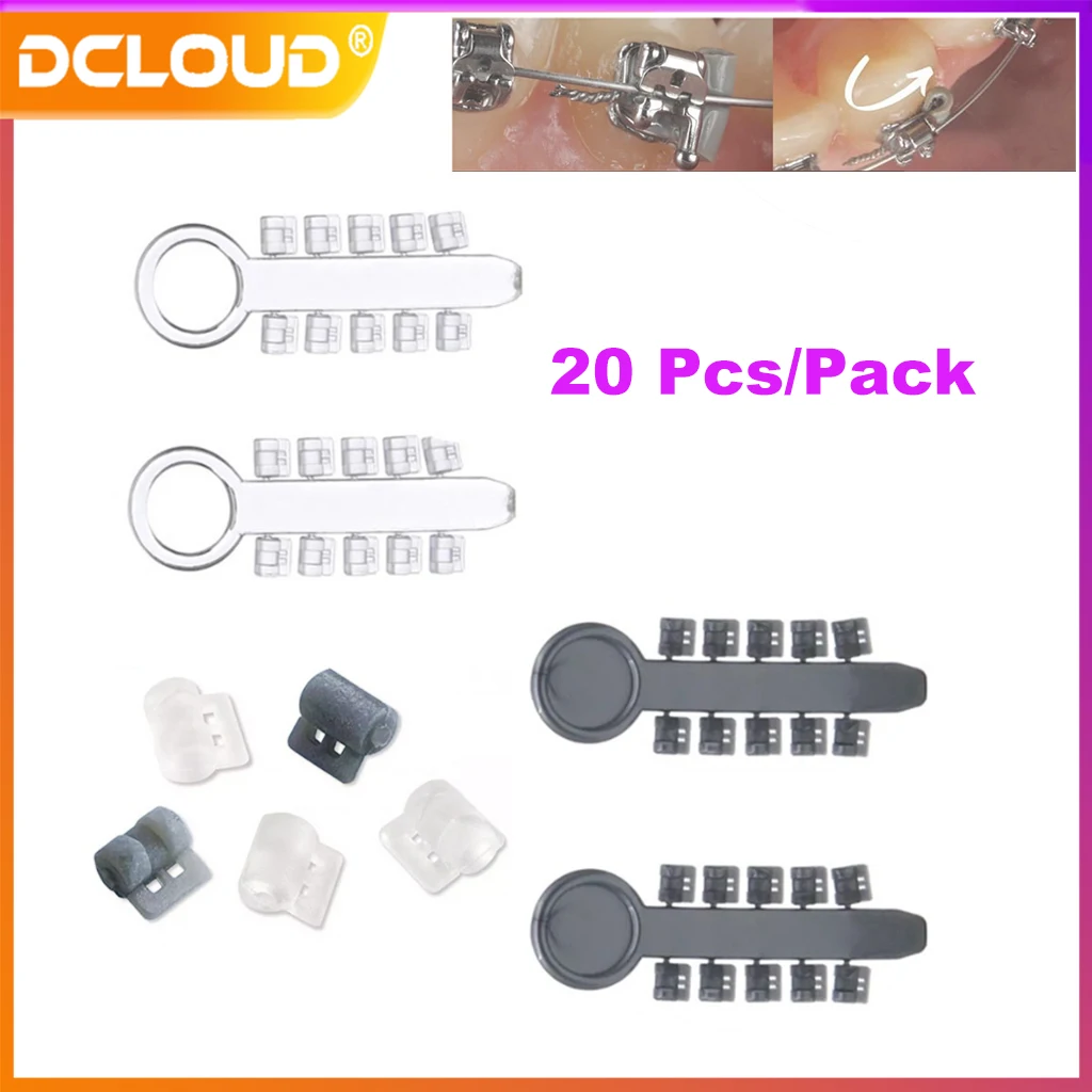

20Pcs/Pack Dental Orthodontic Rotary Pads Rotation Elastic Rubber Bands Torque Wedges Flexibility Ligature Ties Tools Materials