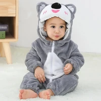 newborn clothes for baby flannel soft animal hooded jumpsuits pajamas winter 2022 new autumn cute cartoons romper sleeping bag