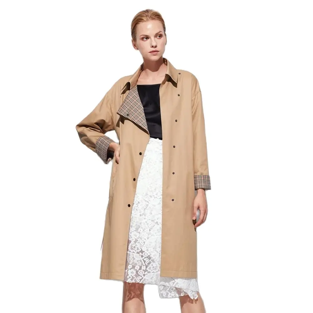 Весна-Осень 2023 длинная Повседневная Женская ветровка в европейском и