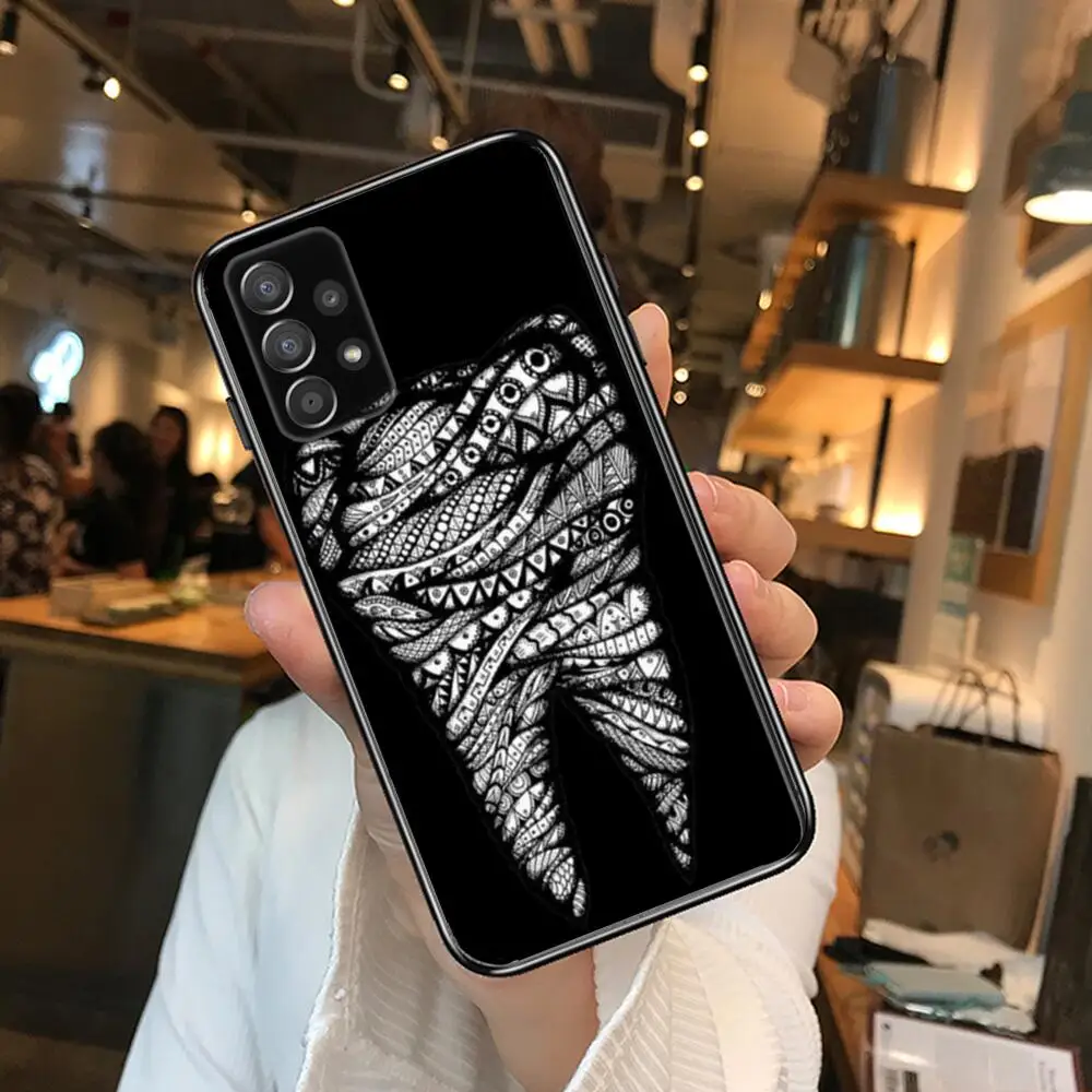 Чехол для телефона с рисунком зубьев дантиста корпус Samsung Galaxy A70 A50 A51 A71 A52 A40 A30 A31 A90