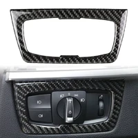 for bmw f30 f31 f32 f33 f34 3series 328i 325i 2012 2020 auto headlight switch frame interior cover trim carbon fiber sticker
