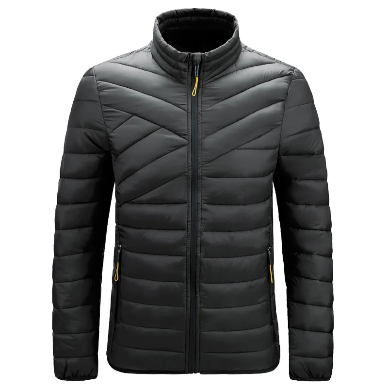 Men's Lightweight Warm Padded Multicolor Striped Padded Jacket