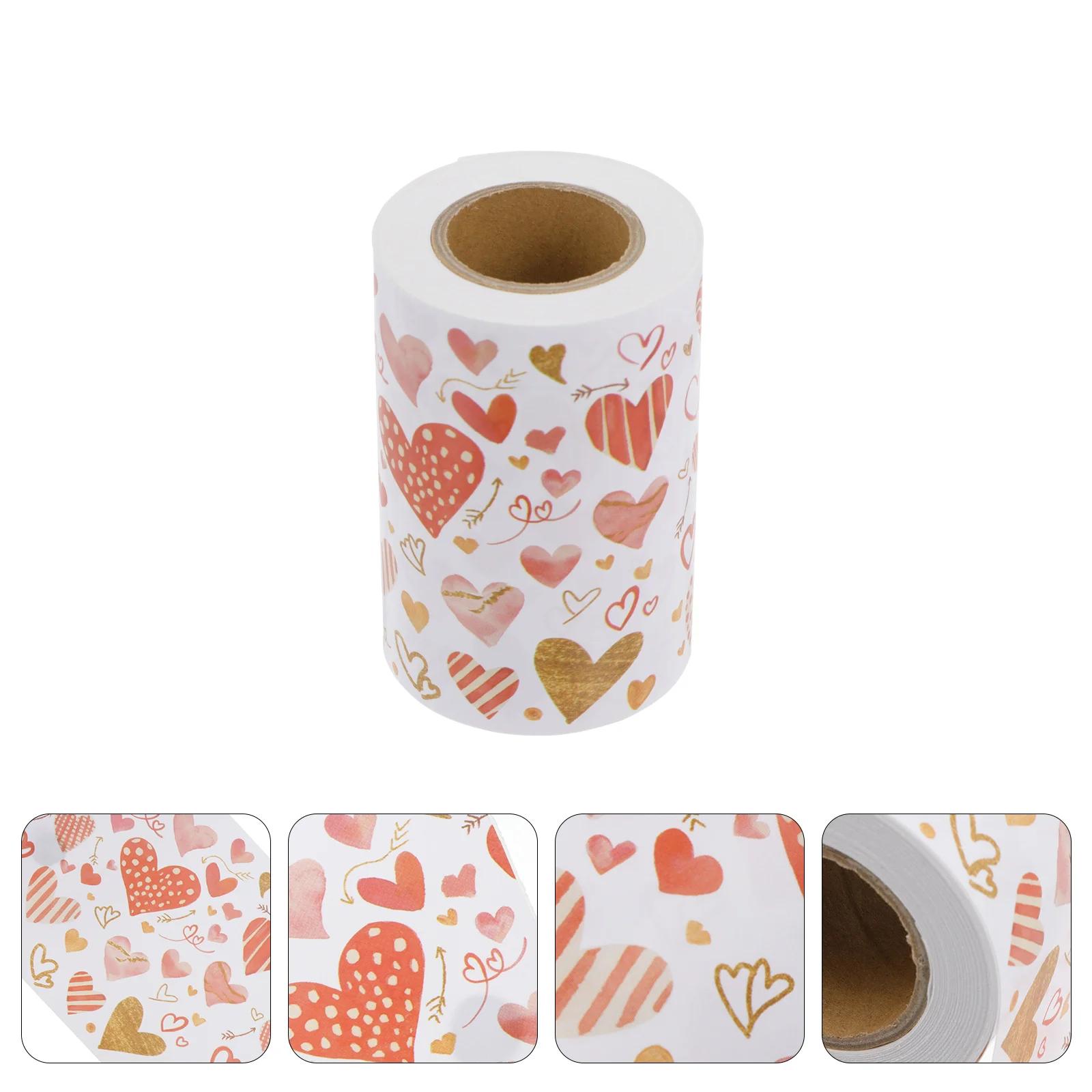 

Heart Stickers Roll Sticker Adhesive Day Valentines Lovevalentine Tags Giftfavors Decorative Labels Wedding Funky Self