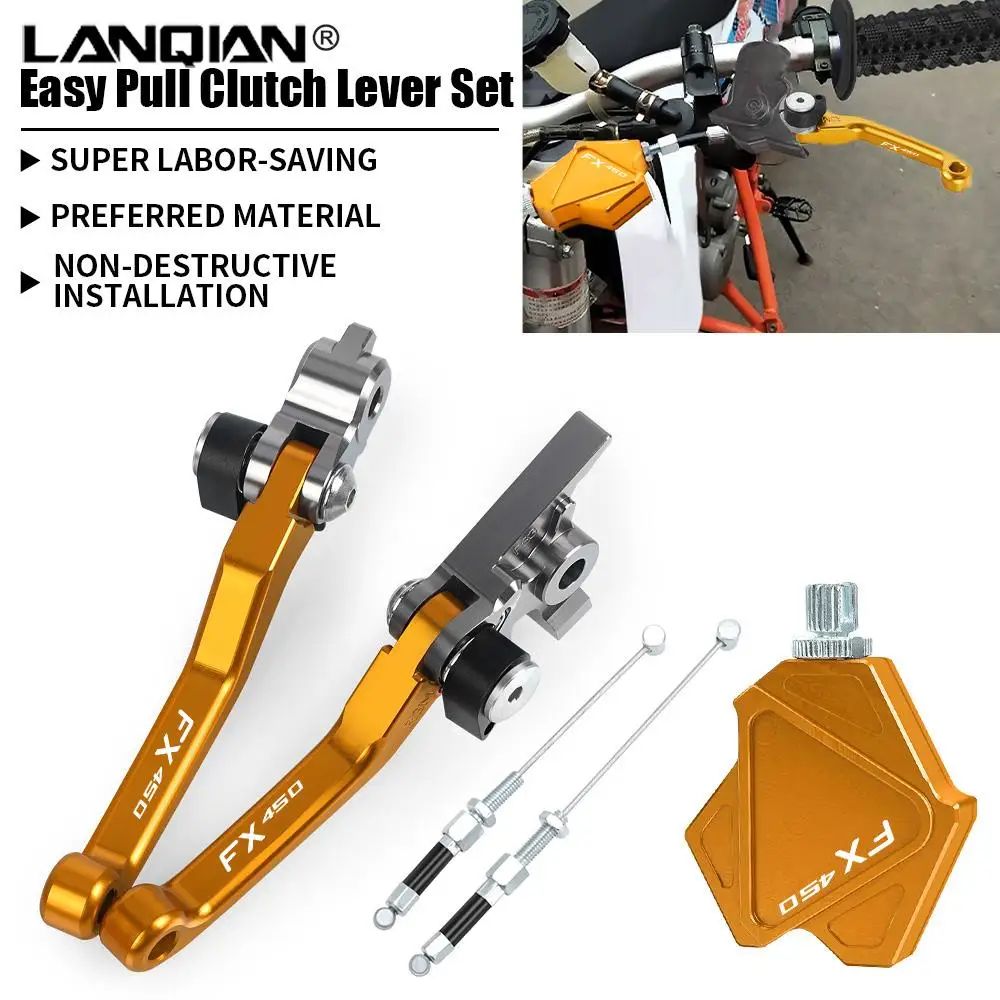 

Motocross Accessories CNC Short Stunt Clutch Lever Easy Pull Cable System For HUSQVARNA FX450 FX 450 2017 2018 2019 2020 2021