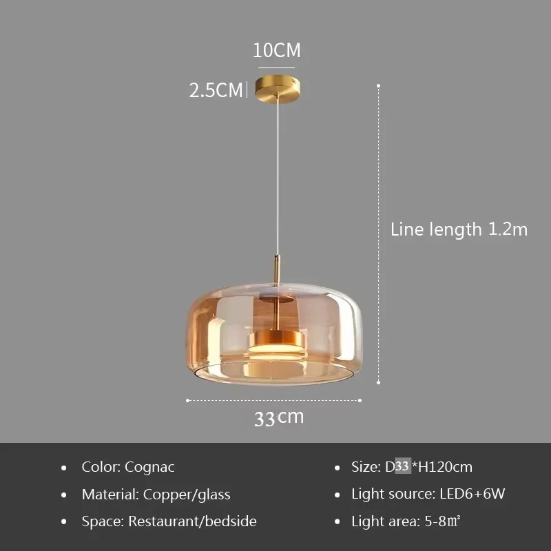 

Стеклянный подвесной светильник WADBTY