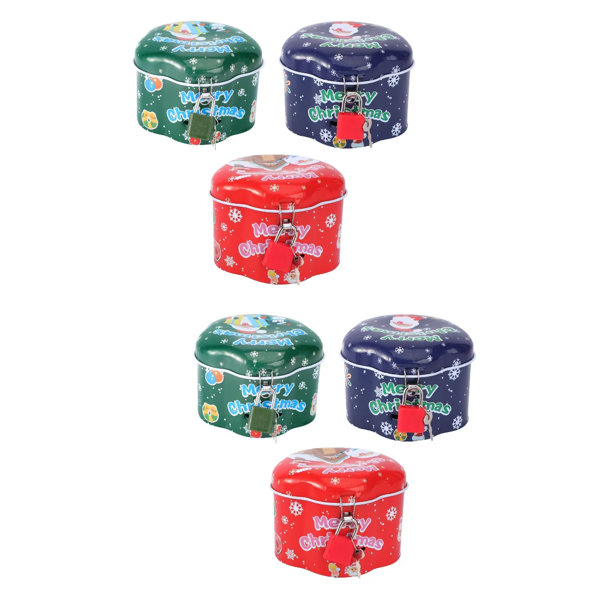 

Christmas Box Candy Tin Tinplate Storage Gift Tins Cookie Empty Boxes Jars Metal Containersjar Bank Holiday Money Iron Can