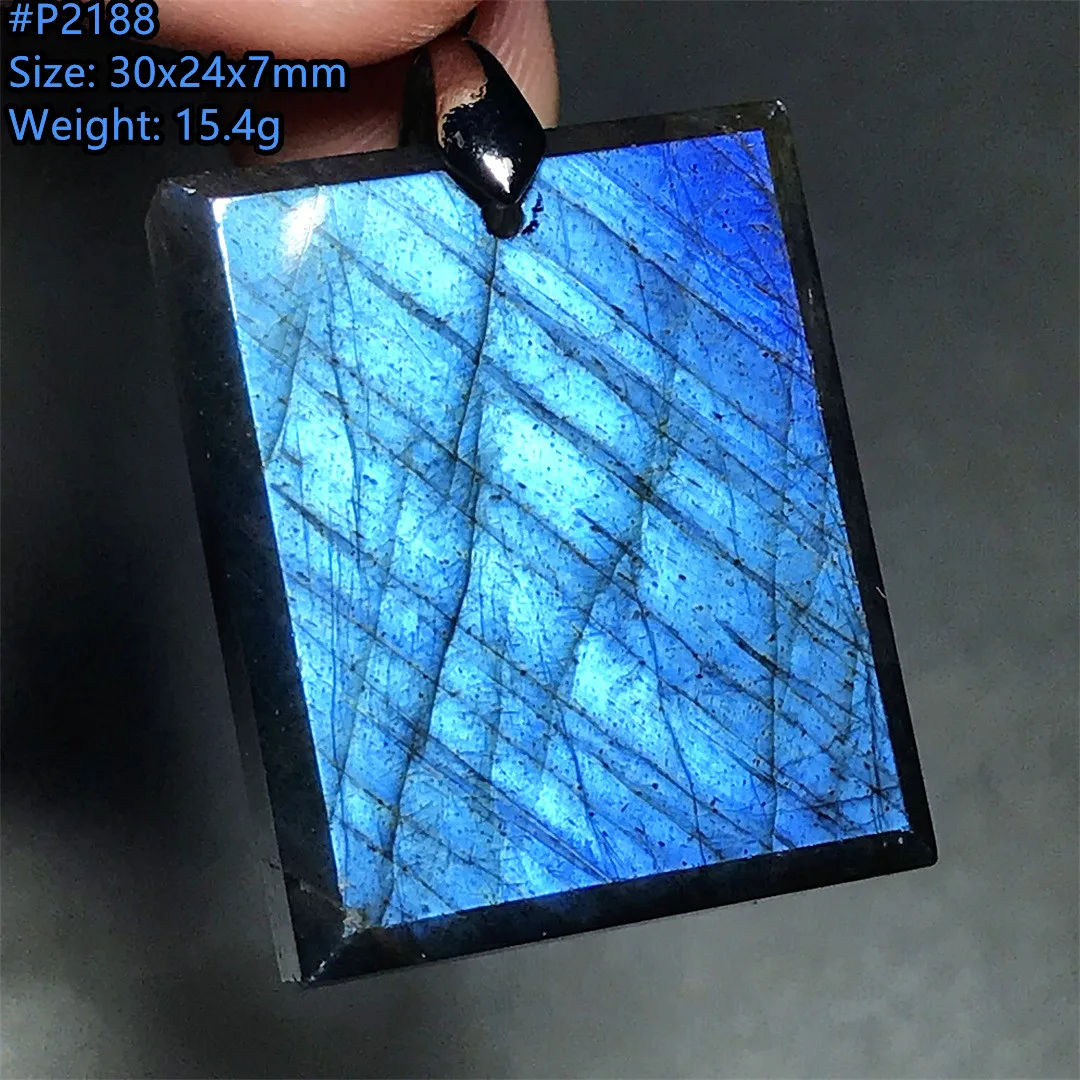 

Цепочка с подвеской из натурального Лабрадорита, ювелирное изделие для женщин и мужчин, подарочные кристаллы, серебряные бусины с лунным ка...