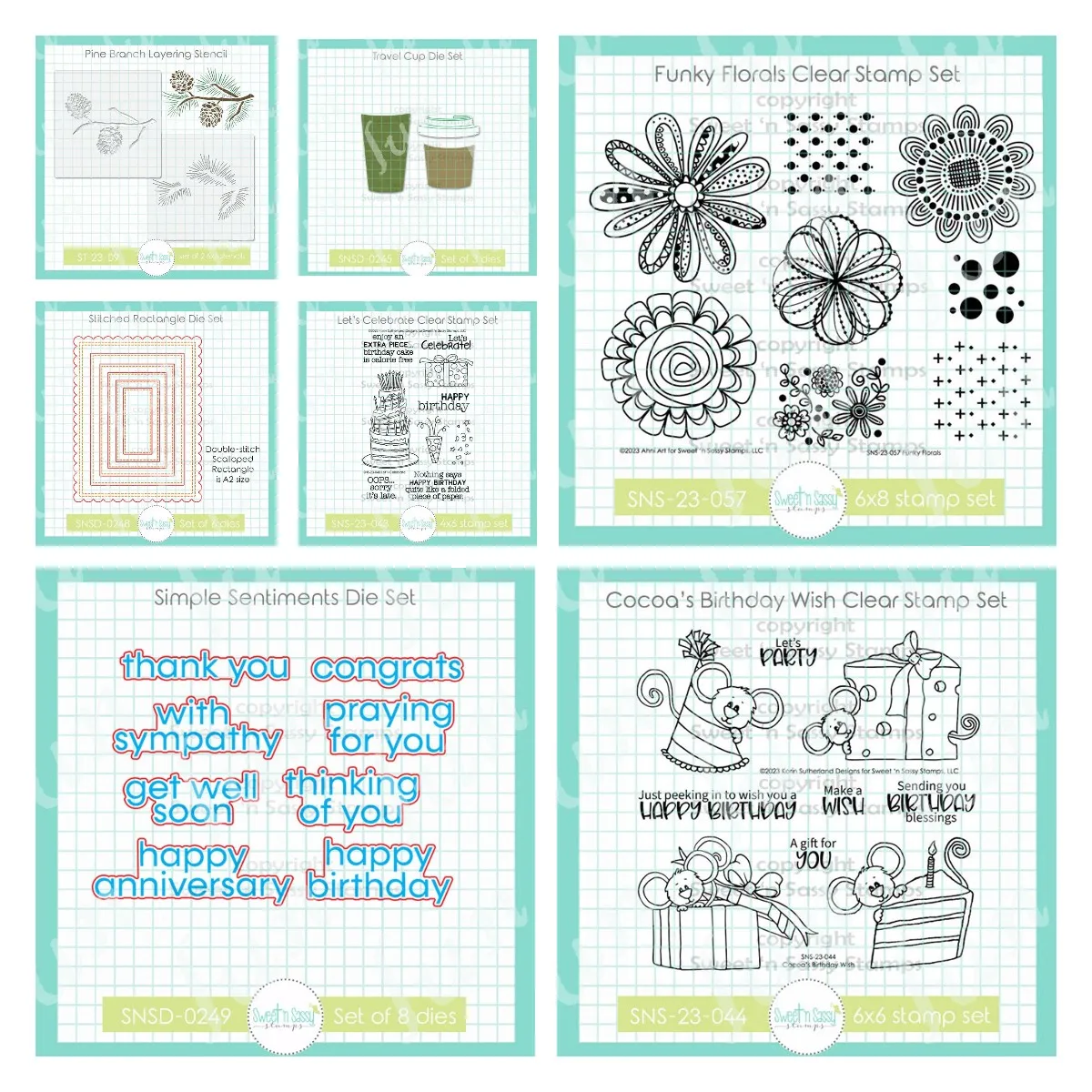 Металлические трафареты &quotСосновая веточка&quot набор из 4 штук