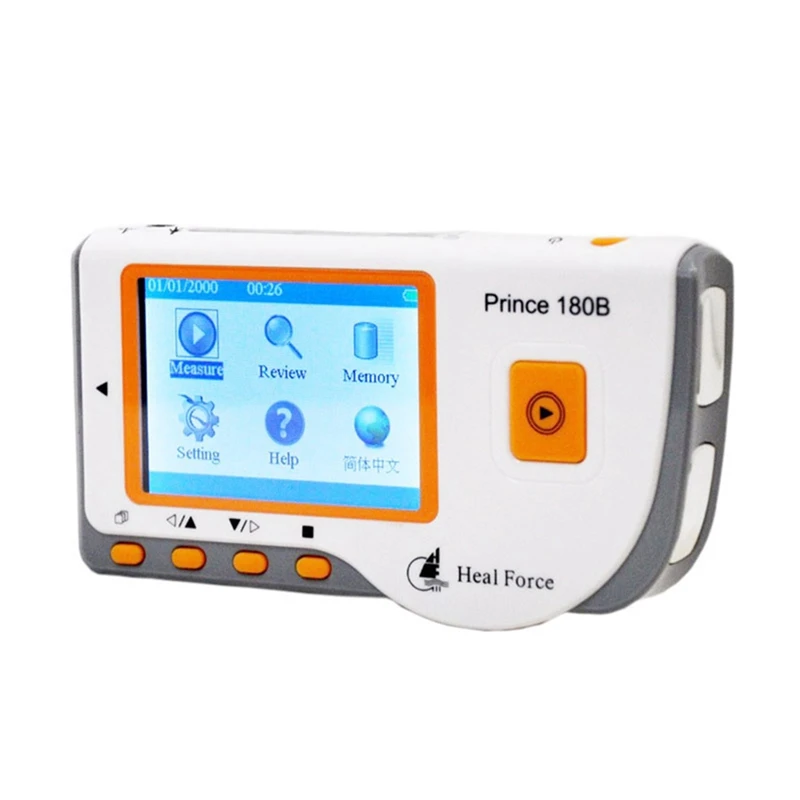 

Prince 180B Portable Household Heart Ecg Monitor Continuous Measuring Color Screen Heart Rate Monitor