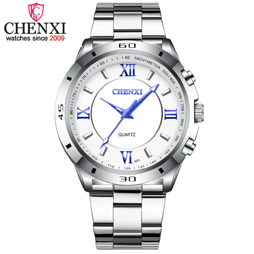Men Watches CHENXI Top Luxury Brand Men's Stainless Steel Quartz Watch Sport Man Analog Waterproof Military WristWatches