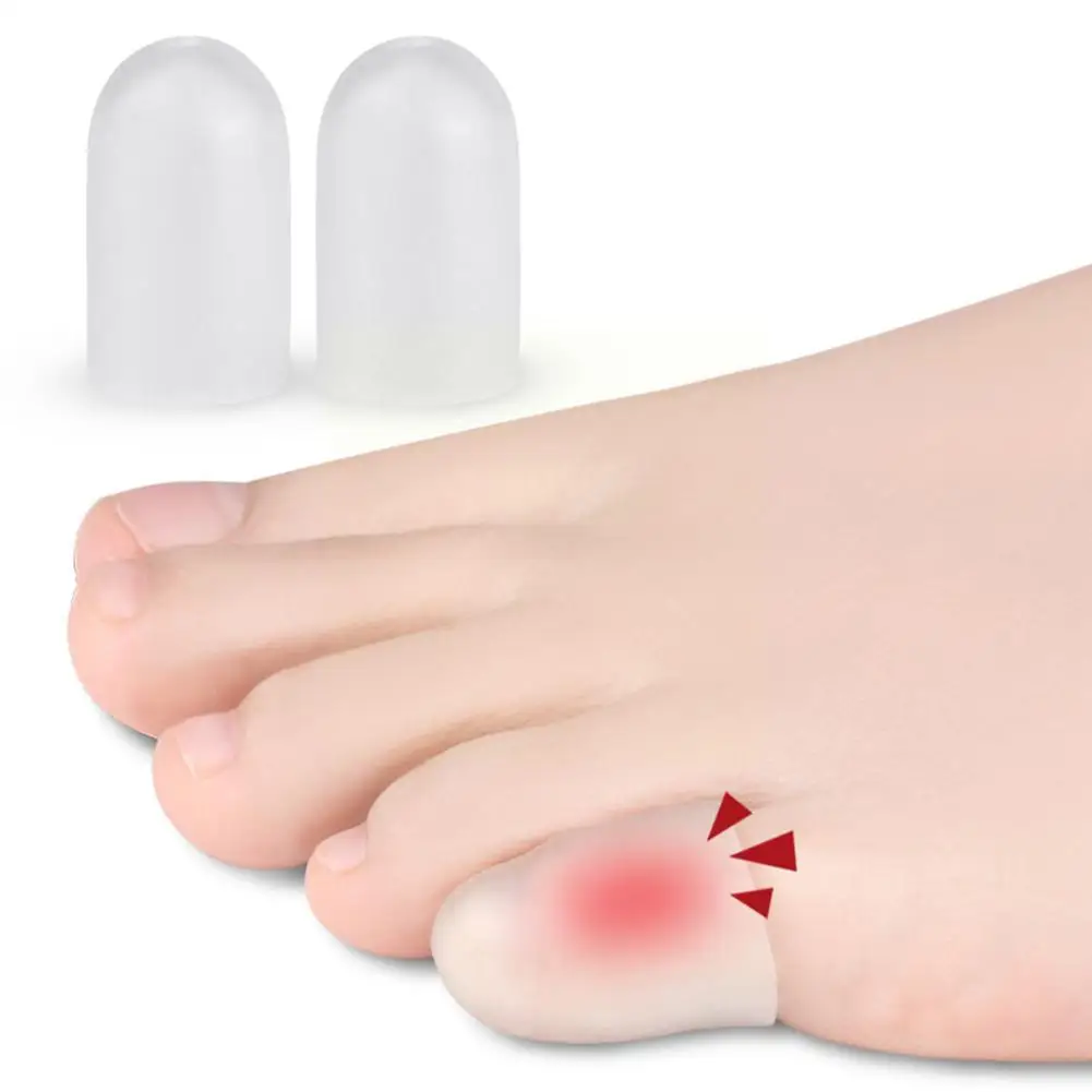 

1Pair Silicone Gel Little Toe Tube Corns Blisters Corrector Finger Protection Sleeve Bunion Pinkie Tool Protector Care Foot C9G0
