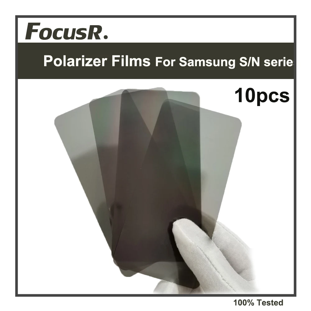 

10PCS LCD OLED Polarizer Film For Samsung Galaxy S8 S9+ S10 Note 8 9 20 Plus S20 S21 S22 Ultra Touch Screen Display Polarized