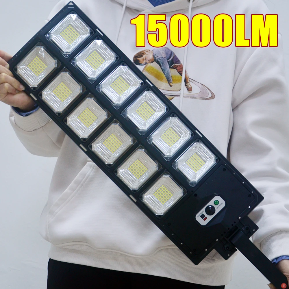 

15000LM Solar Outdoor Lamp 8000W Garden Street Light High Power Wall Lamp 504LED 336LED 160COB Human Body Induction Lamp 3Mode