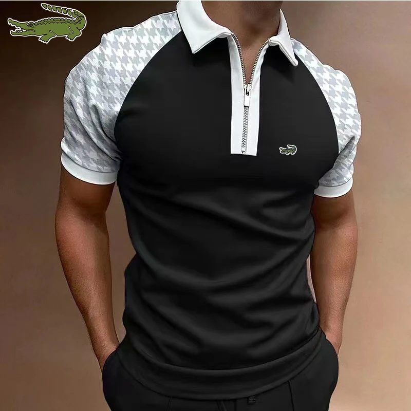 New men's Polo shirt embroidered top summer short shoulder sleeve Polo shirt casual business top fashion simple all-match Polo s