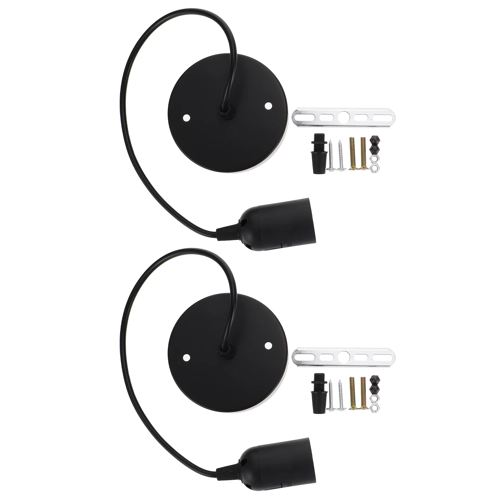 

2pcs Vintage Lamp Base E27 Screw Ceiling Light Cover Plate Pendant Light Holder