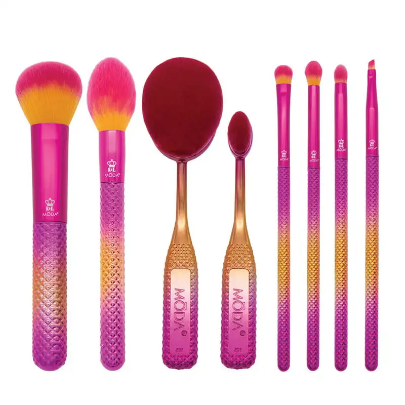 

brush Sunset Prismatic 8pc Makeup Brush Set Includes Contour Small Shader and Crease Brushes