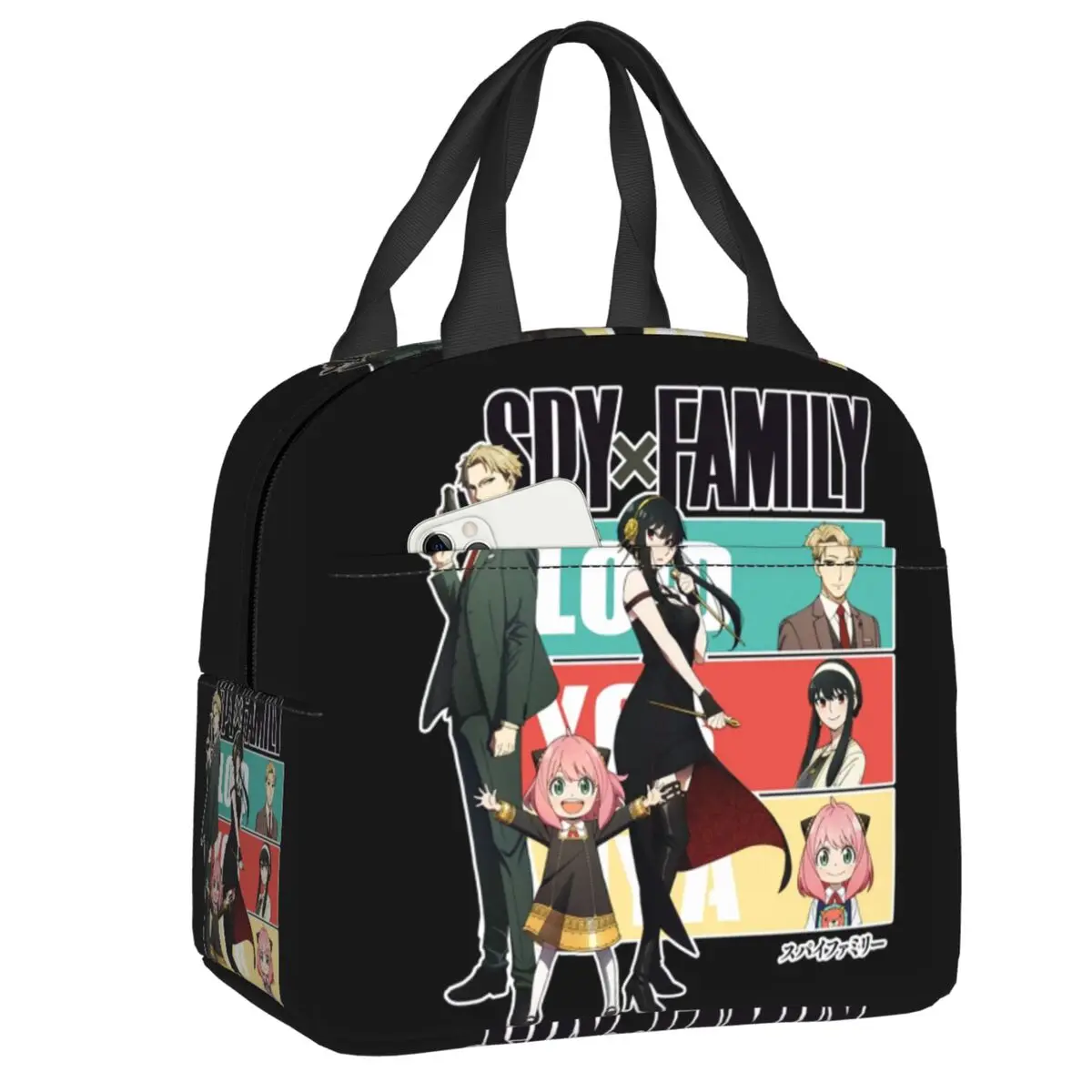 

Персонализированная семейная сумка для ланча шпиона X на заказ, Женский теплоизолированный Ланч-бокс для детей, школьная сумка для хранения свежих фруктов