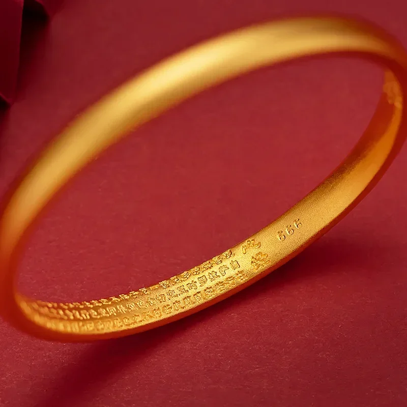 Браслет из настоящего золота 9999 24 карата наследия пескоструйное ремесло браслет