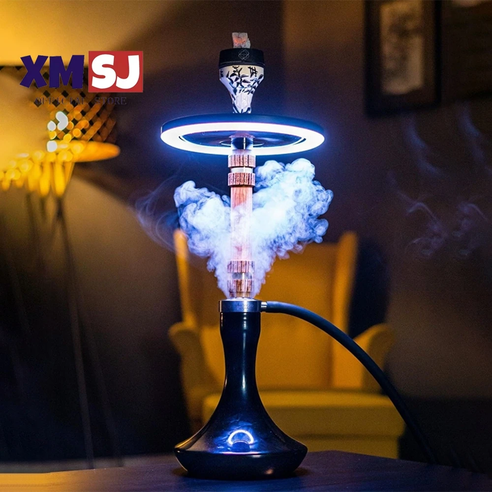 

High Quality Hookah LED Light Arab Shisha 6inch Ring Lamp Panel Travel for Bar KTV Sheesha Chicha Narguile Smoking Accessories