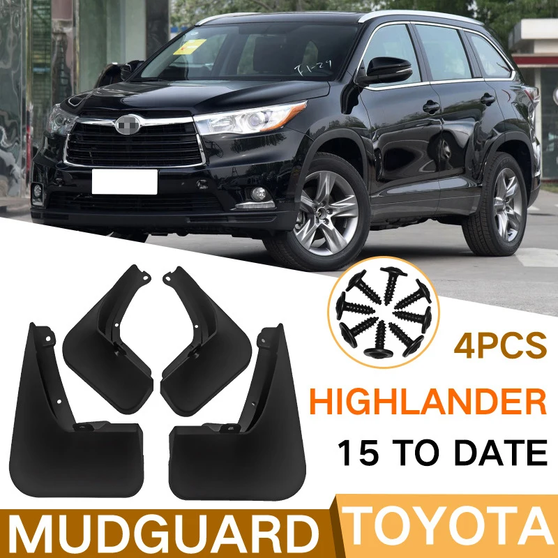 

Щитки от грязи для Toyota Highlander III XU50 2015-2020, 4 шт., передние и задние щитки, специальные Брызговики, автомобильные пылезащитные аксессуары