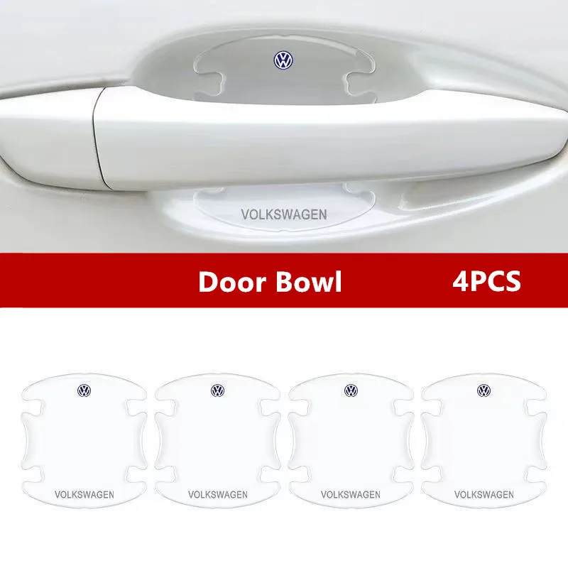 

Защитные наклейки на дверную ручку автомобиля, прозрачная пленка против царапин для VW Volkswagen Golf Polo Passat Tiguan Touran Jetta