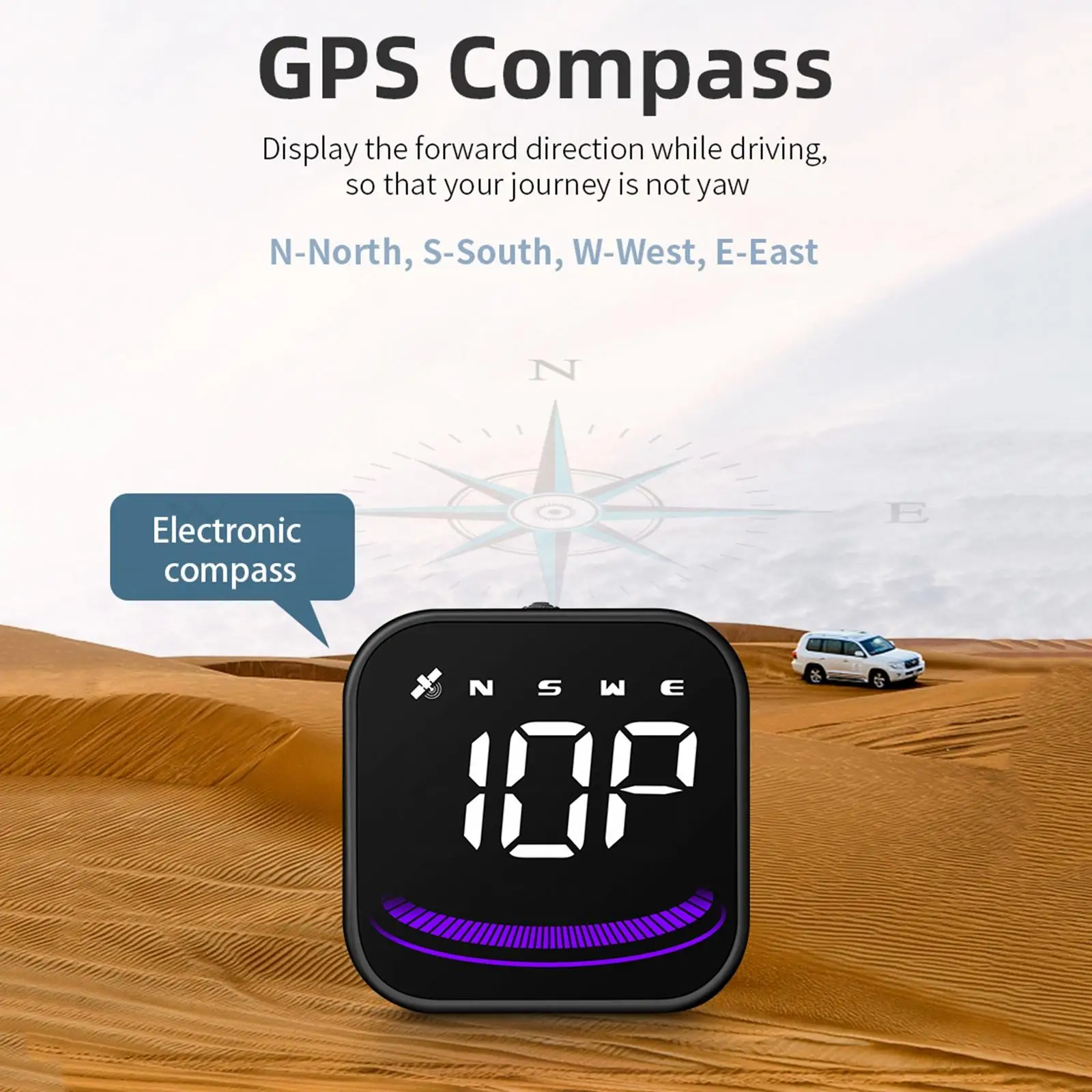 

Automotive Car HUD + GPS Meter Detector Ambient Light Professional